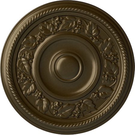 Tyrone Ceiling Medallion (Fits Canopies Up To 6 3/4), Hand-Painted Brass, 16 1/8OD X 3/4P